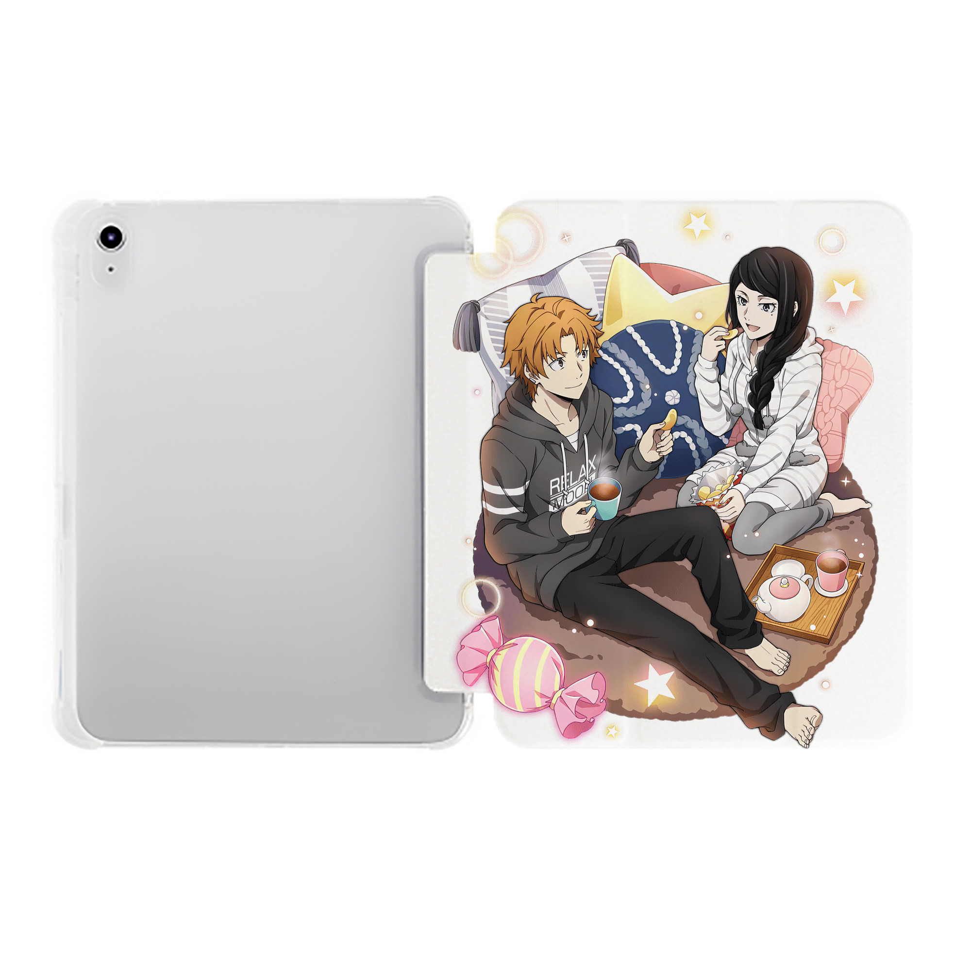 （画像用） 文豪ストレイドッグス Bungo Stray Dogs IPad ケース ペン収納付き 三つ折りスタンド PUレザー×シリコン 対応機種9.5/10.5/10.9インチ